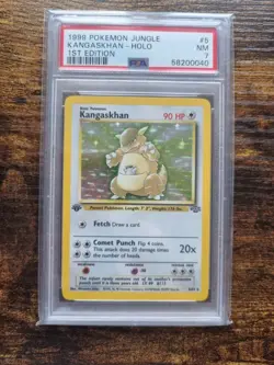 1999 Pokemon - 1st Edition Kangaskhan Holo Rare Jungle 5/64 - PSA 7 Mint! - WOTC - Image 1