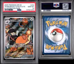 2025 Pokemon Ewige Rivalen Team Rockets Rattikarl PSA 10 Gem Mint #202 Deutsch - Image 1