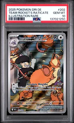 2025 Pokemon Ewige Rivalen Team Rockets Rattikarl PSA 10 Gem Mint #202 Deutsch - Image 2