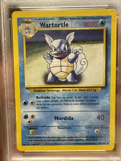 PSA 7 NM Wartortle EVOLUTION BOX ERROR Pokemon Portuguese Base Set WOTC 1999 - Image 2
