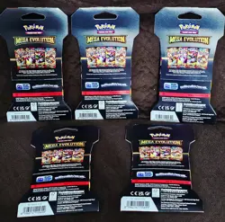Pokemon TCG Mega Evolution Sleeved Booster Packs - LOT OF 5 - Image 2