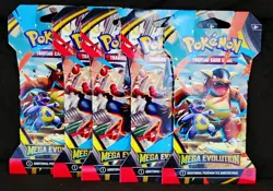Pokemon TCG Mega Evolutions Sleeved Booster Packs - LOT OF 5 - Image 1