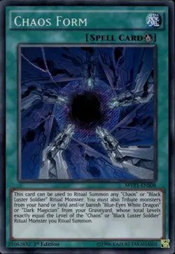 Chaos Form 1st Ed Secret Rare MVP1-ENS08 Yu-Gi-Oh! - Image 1