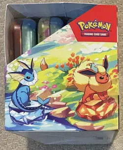 Pokemon Prismatic Evolutions Mini Tin Display Box - Full Set - 8 Sealed Tins - Image 5