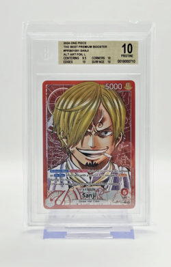 BGS 10 One Piece PRB01- 001 Leader Sanji Alt Art English The Best Graded PSA - Image 1