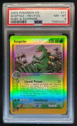 2003 Pokemon EX Ruby & Sapphire Sceptile Reverse Holo #11/109 PSA 8 - Image 1