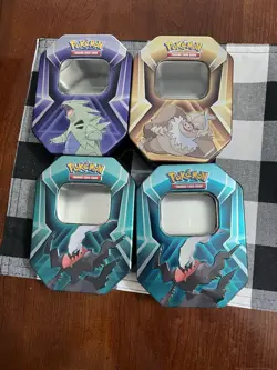 Empty Pokemon Tin & Booster Bundle Lot + Accessories - Image 2