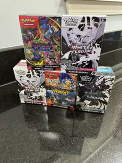 POKEMON TCG BOOSTER BUNDLE X5 LOT BLACK BOLT WHITE FLARE SURGING PHANTASMAL - Image 1
