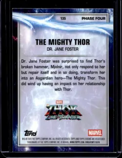 2025 Topps Chrome Marvel Studios Sapphire The Mighty Thor Green Refractor #/99 - Image 2