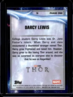 2025 Topps Chrome Marvel Studios Sapphire Darcy Lewis Orange Refractor #/25 Thor - Image 2