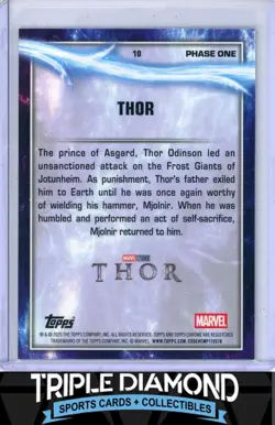 2025 Topps Chrome Marvel Studios Sapphire #10 Thor Green Refractor #52/99 G954 - Image 2
