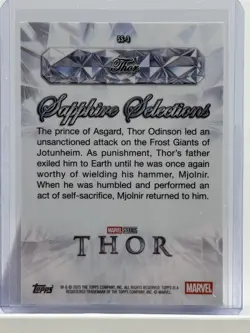 2025 Topps Chrome Marvel Studios Sapphire Selections Thor #SS-3 Chris Hemsworth - Image 2