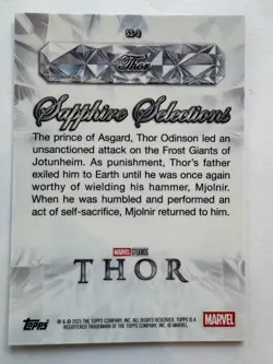 2025 Topps Chrome Marvel Studios Sapphire Selections Thor SS-3 - Image 2