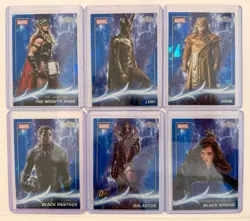 2025 Topps Chrome Marvel Studios Sapphire Lot (6) Loki Black Panther Widow Odin - Image 1