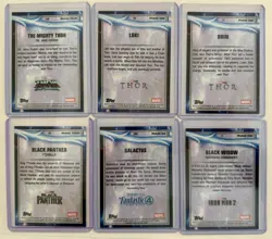 2025 Topps Chrome Marvel Studios Sapphire Lot (6) Loki Black Panther Widow Odin - Image 2