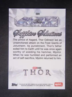 2025 Topps Chrome Sapphire Marvel Thor Selections Orange /25 - Image 2