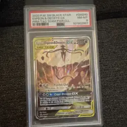 Pokemon SM Black Star Promo Espeon & Deoxys GX TAG TEAM GX SM240 PSA 8 Holo - Image 1