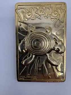 Poliwhirl Pokemon 23K Gold Plated Trading Card 1999 Burger King Limited Edition - Image 1