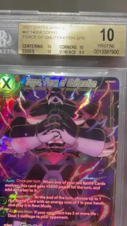 Toppo Force Of Obliteration Bt14-004 Spr Bgs 10 Psa Cgc Dragon Ball Super Card - Image 2
