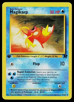 Pokemon Card - Magikarp Team Rocket 47/82 Uncommon 1st Edition - Image 1