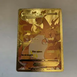Charizard Vmax Gold Foil Fan Art Card Hp999999 Fire Jet🔥🔥 Fire Canon🔥🔥 - Image 1