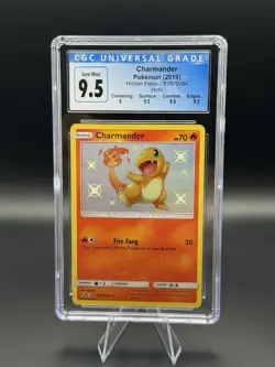 CGC 10 Charmander Hidden Fates SV6/SV94 Shiny Vault Holo Pokemon Card w / Subs - Image 1
