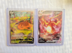 Pokemon Full Art Black Star Promo Holo Card - Charizard V & VMAX (NM) - Image 1