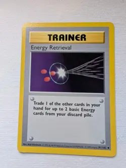 Energy Retrieval 81/102 Base Set Shadowless Rare Pokemon Card | LP - Image 1