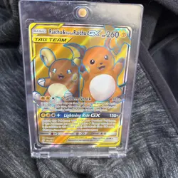Raichu Alolan Raichu GX Alternate Full Art Holo Card 220/236 Sm-Unified Minds - Image 1