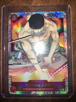 Roronoa Zoro SR ST01-013 Super Pre-release One Piece Card Game - Image 1