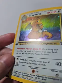 Dragonite 1st Edition Holo 4/62 Fossil Set 1999 WOTC Vintage Pokemon Card - Image 4