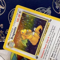 1999 Pokemon TCG Dragonite Fossil 1st Edition Holo 4/62 LP - Image 3