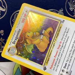 1999 Pokemon TCG Dragonite Fossil 1st Edition Holo 4/62 LP - Image 4