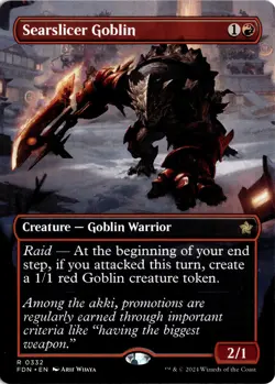 Searslicer Goblin (Borderless) 332 FDN Foundations NM - Image 1