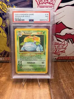 2000 Pokemon Game Base II Venusaur Holo Base II PSA 7 18/130 - Image 1