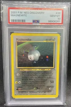 2001 Pokemon Neo Discovery Unlimited Magnemite #26 PSA 10 GEM MINT - Image 1