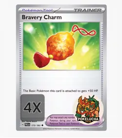 [4x Playset] Bravery Charm 173/193 - SV02: Paldea Evolved (PAL) - Pokemon TCG - Image 1