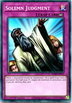 Solemn Judgment - RA02-EN075 - Super Rare - 1st Edition Yugioh - Image 1