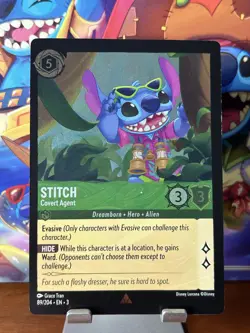 🔹Stitch 89/204 Foil Rare OVERSIZED Promo🔹Disney Lorcana Into the Inklands - Image 1