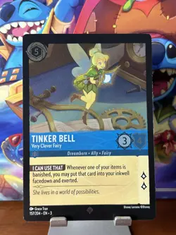 🔹Tinker Bell 157/204 Foil OVERSIZED Promo🔹Disney Lorcana Into the Inklands - Image 1