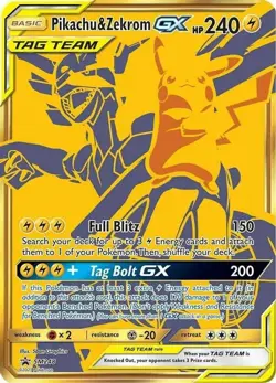 Pikachu & Zekrom GX - SM248 - Pokemon Sun & Moon Promo Ultra Rare Card NM - Image 1