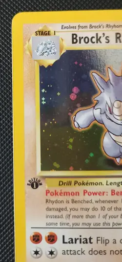 Pokemon Gym Heroes 1st Edition Brock's Rhydon 2/132 - LP/NM - Image 2
