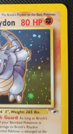 Pokemon Gym Heroes 1st Edition Brock's Rhydon 2/132 - LP/NM - Image 5