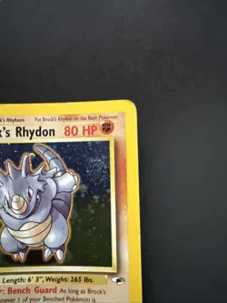 Brock's Rhydon 2/132 Gym Heroes 1st Edition Holo Swirl - Image 4