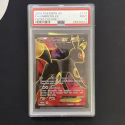 PSA 9 Umbreon EX 119/124 Pokemon Fates Collide Full Art Holo English Secret Rare - Image 1