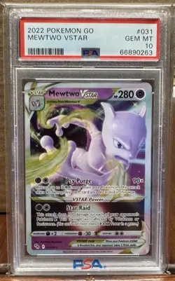 Mewtwo VSTAR 031/078 Pokemon GO Holo PSA 10 - Image 1