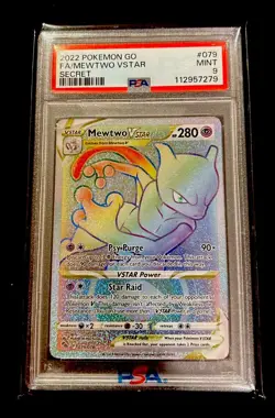 2022 Pokemon Go VSTAR MEWTWO / Secret #079/078 - PSA 9 - Image 1