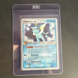 Vaporeon EX Pokemon TCG Delta Species 110/113 Holo Rare Heavily Played-Damaged - Image 1