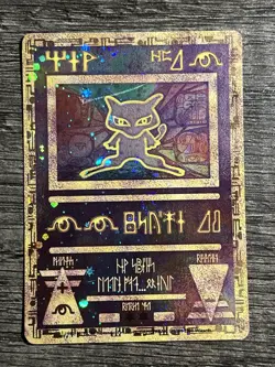 RARE Ancient Mew 2000 Movie Promo Holo Card Pokemon Vintage LP W One Big Scratch - Image 1