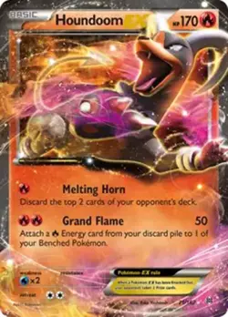 Houndoom EX - 21/162 - Pokemon Breakthrough XY Ultra Rare Card NM - Image 1